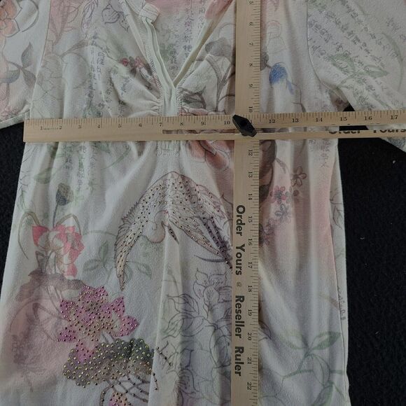 One World Womens Blouse Multi-Color Size Large Polyester Blend Long Sleeve - Picture 3 of 12